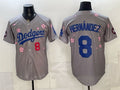 Los Angeles Dodgers #8 Enrique Hernandez Grey CONTON 2025 Tokyo Series Limited Stitched Jersey