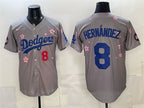 Los Angeles Dodgers #8 Enrique Hernandez Grey CONTON 2025 Tokyo Series Limited Stitched Jersey