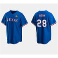 Texas Rangers #28 Jonah Heim Royal CONTON 2023 World Series Stitched Jersey