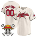 Custom Cleveland Indians x One Piece Cream CONTON Vapor Premier Limited Jersey - Stitched