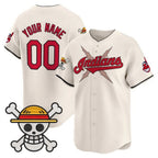 Custom Cleveland Indians x One Piece Cream CONTON Vapor Premier Limited Jersey - Stitched