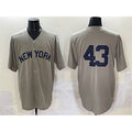 New York Yankees #43 Jonathan Lo¨¢isiga Gray CONTON Cool Base Stitched Jersey