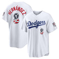 Los Angeles Dodgers #8 Enrique Hernandez Fourth of July White CONTON USA 250 Stadium Jersey