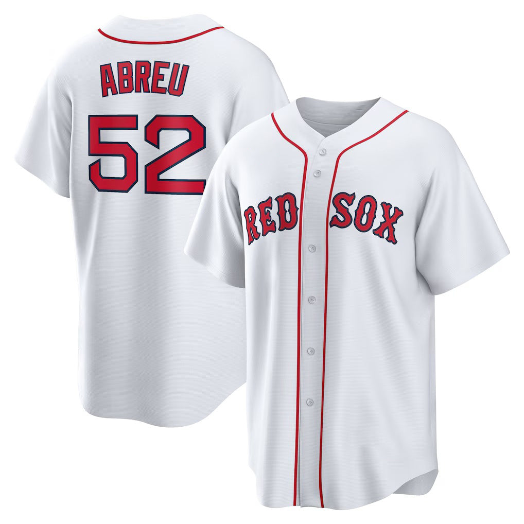 Boston Red Sox #52 Wilyer Abreu White CONTON Home Replica Jersey