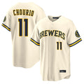 Milwaukee Brewers #11 Jackson Chourio Player Cream CONTON Home Limited Stitched Jerseys