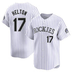 Colorado Rockies #17 Todd Helton Player White CONTON Limited Home Stitched Jerseys