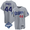 Los Angeles Dodgers #44 Andy Pages Player Gray CONTON World Series Meet Game Home Stitched Jerseys