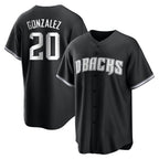 Arizona Diamondbacks #20 Luis Gonzalez Player Black CONTON Game Home Stitched Jerseys