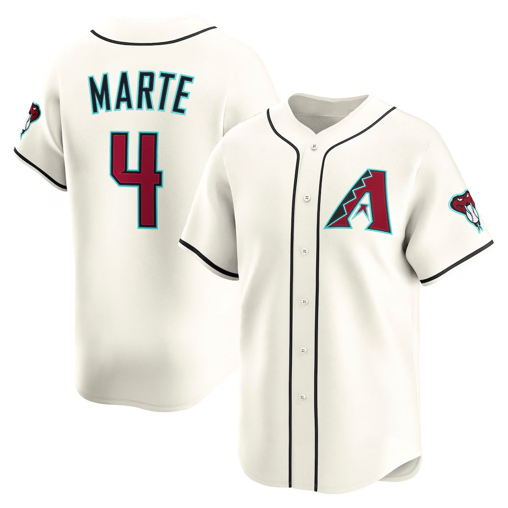 Arizona Diamondbacks #4 Ketel Marte Cream CONTON Home Limited Player Jersey