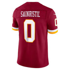 W.Commanders #0 Mike Sainristil Burgundy CONTON Team Vapor F.U.S.E. Stitched Limited Jersey