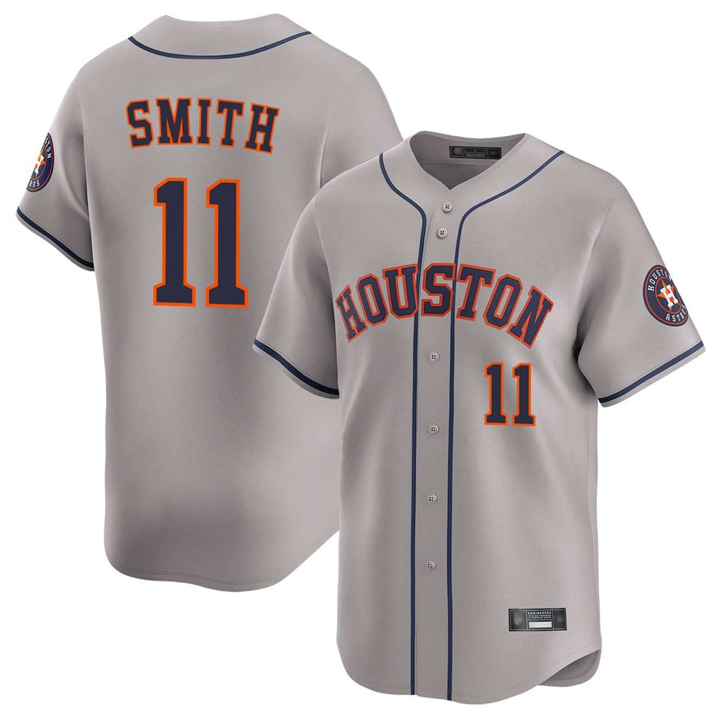 Houston Astros #11 Cam Smith Player Gray CONTON Home Limited Stitched Jerseys