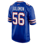 B.Bills #56 Javon Solomon Royal CONTON Game Jersey
