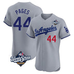 Los Angeles Dodgers #44 Andy Pages Player Gray CONTON World Series Limited Elite Home Stitched Jerseys