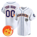 Custom Seattle Mariners x Dragon Ball White CONTON Vapor Premier Limited Jersey - All Stitched