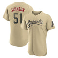 Arizona Diamondbacks #51 Randy Johnson Player Tan CONTON City Connect Limited Elite Home Game Stitched Jerseys