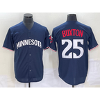 Minnesota Twins #25 Byron Buxton 2023 Navy Blue CONTON Cool Base Stitched Jersey
