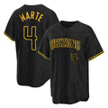 Arizona Diamondbacks #4 Ketel Marte Player Black CONTON Snake Skin City Home Game Stitched Jerseys