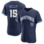 Chicago Cubs #15 Carson Kelly Player Navy CONTON City Connect Limited Elite Home Stitched Jerseys