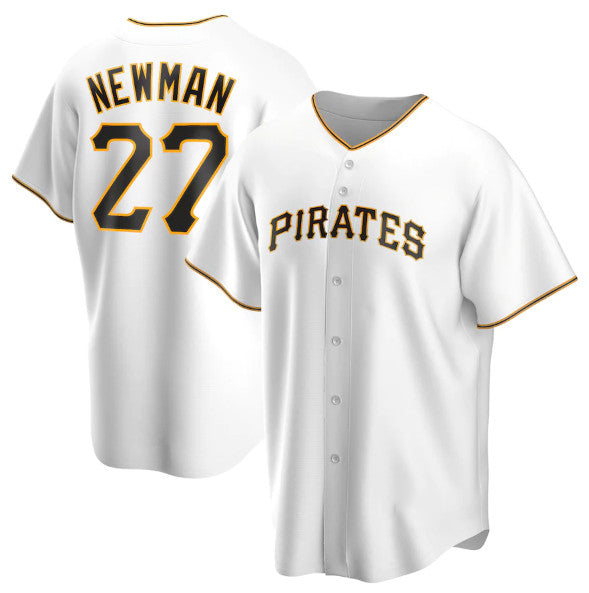 Pittsburgh Pirates #27 Kevin Newman White CONTON Cool Base Stitched Jersey