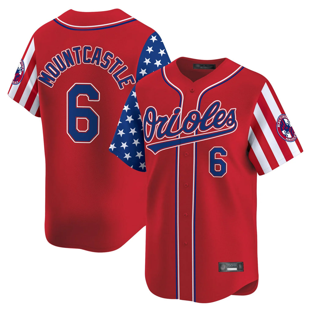 Baltimore Orioles #6 Ryan Mountcastle Player Red CONTON Independence Day Vapor Premier Limited Home Game Stitched Jerseys