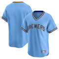 Milwaukee Brewers Blank Player Light Blue CONTON Cooperstown Collection T-shirt Stitched Jerseys