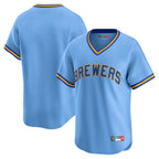 Milwaukee Brewers Blank Player Light Blue CONTON Cooperstown Collection T-shirt Stitched Jerseys