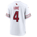 A.Cardinals #4 Jeremiyah Love White CONTON Game Player Jersey