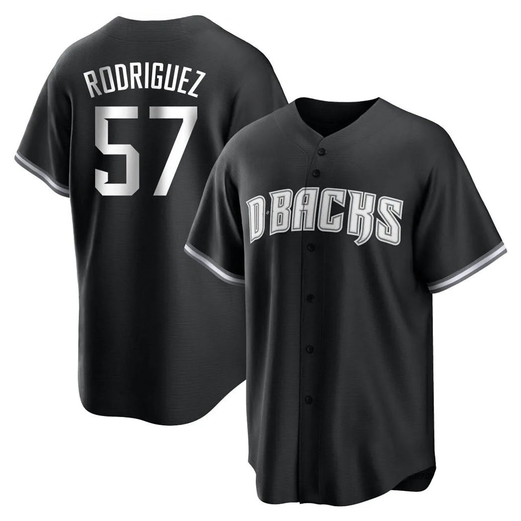 Arizona Diamondbacks #57 Eduardo Rodriguez Player Black CONTON Game Home Stitched Jerseys