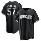 Arizona Diamondbacks #57 Eduardo Rodriguez Player Black CONTON Game Home Stitched Jerseys