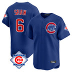 Chicago Cubs #6 Matt Shaw Player Royal CONTON 150th Anniversary Limited Home Stitched Jerseys