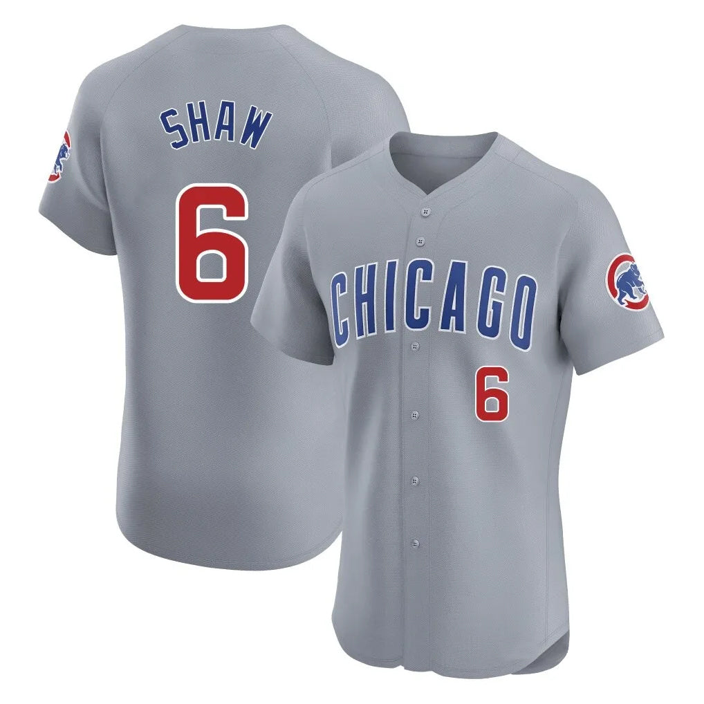 Chicago Cubs #6 Matt Shaw Player Gray CONTON Road Limited Elite Home Stitched Jerseys