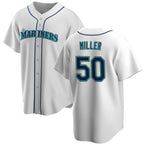 Seattle Mariners #50 Edgar Martinez White CONTON Cool Base Stitched jersey