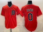 Detroit Tigers #0 Paws Orange CONTON Limited Stitched Jersey