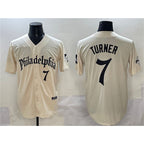 Philadelphia Phillies #7 Trea Turner Cream CONTON Gothic Vapor Limited Stitched Jersey