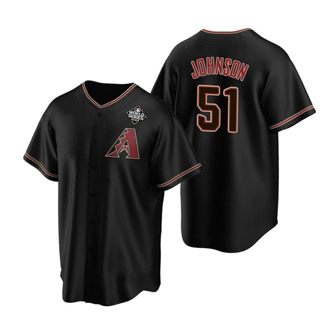 Arizona Diamondbacks #51 Randy Johnson Black CONTON 2023 World Series Cool Base Stitched Jersey