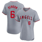 Los Angeles Angels #6 Anthony Rendon Player Gray CONTON Home Limited Elite Stitched Jerseys