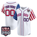 Custom Boston Red Sox America 250 Edition Vapor Premier Limited White CONTON Stitched Jerseys