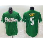 Philadelphia Phillies #5 Bryson Stott Green CONTON 2024 City Connect Stitched Jersey