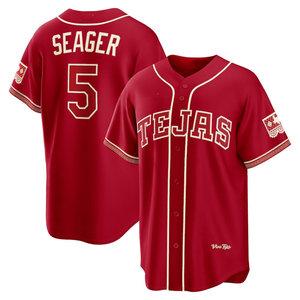 Texas Rangers #5 Corey Seager Red CONTON 2026 City Connect Stadium Jersey