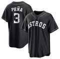 Houston Astros #3 Jeremy Pena Black CONTON Lights Out Limited Stitched Jersey