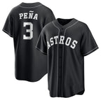 Houston Astros #3 Jeremy Pena Black CONTON Lights Out Limited Stitched Jersey