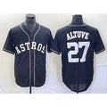 Houston Astros #27 Jose Altuve Black CONTON Cool Base Stitched Jersey