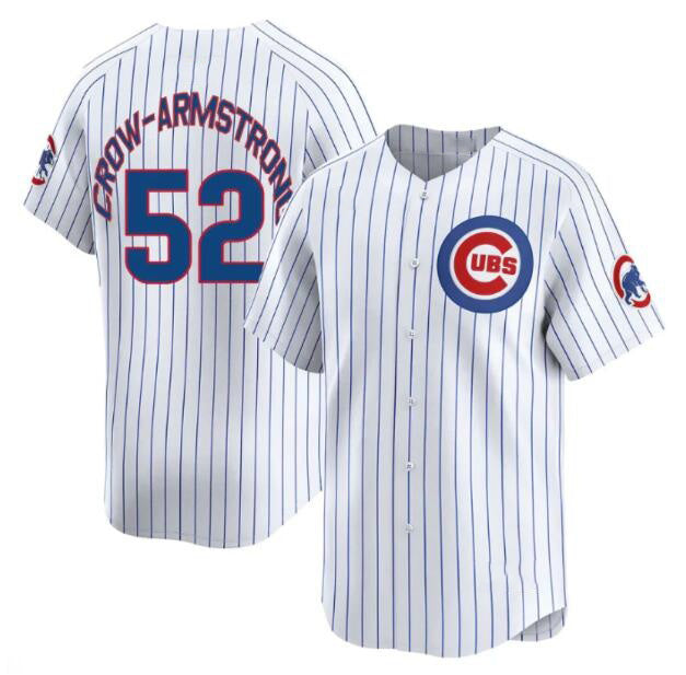 Chicago Cubs #52 Pete Crow-Armstrong White CONTON Home Limited Stitched Jersey