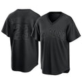 Chicago Cubs #23 Ryne Sandberg Player Black CONTON T-shirt Home Game Stitched Jerseys