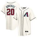 Arizona Diamondbacks #20 Luis Gonzalez Player Cream CONTON Home Game Stitched Jerseys