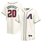Arizona Diamondbacks #20 Luis Gonzalez Player Cream CONTON Home Game Stitched Jerseys