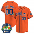Custom Houston Astros Orbit Patch Vapor Premier Limited Jersey ¨C Orange CONTON