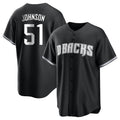 Arizona Diamondbacks #51 Randy Johnson Player Black CONTON Game Home Stitched Jerseys