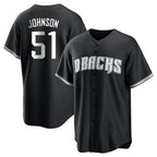 Arizona Diamondbacks #51 Randy Johnson Player Black CONTON Game Home Stitched Jerseys