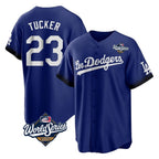 Los Angeles Dodgers #23 Kyle Tucker Player Royal CONTON World Series City Connect Home Game Stitched Jerseys